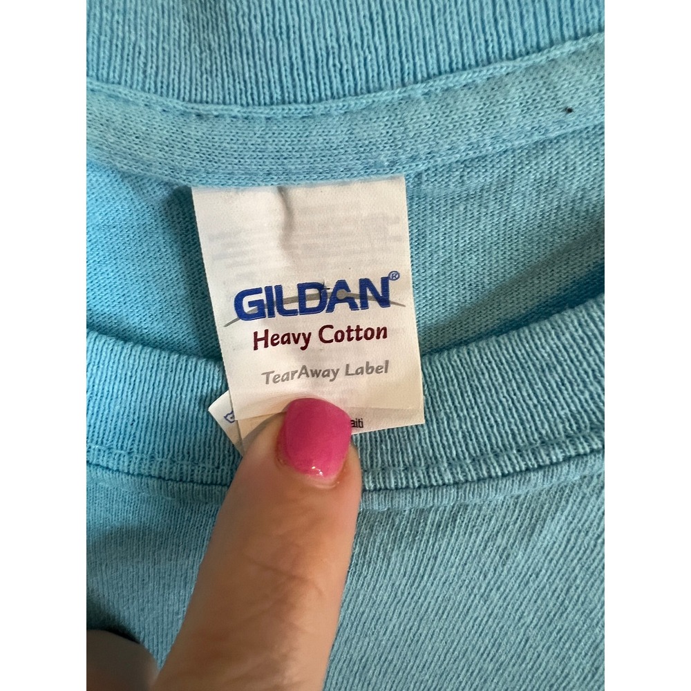 Gildan Southern Girls Hearts Anchored in the South Blue Graphic T-Shirt Large - Picture 5 of 6